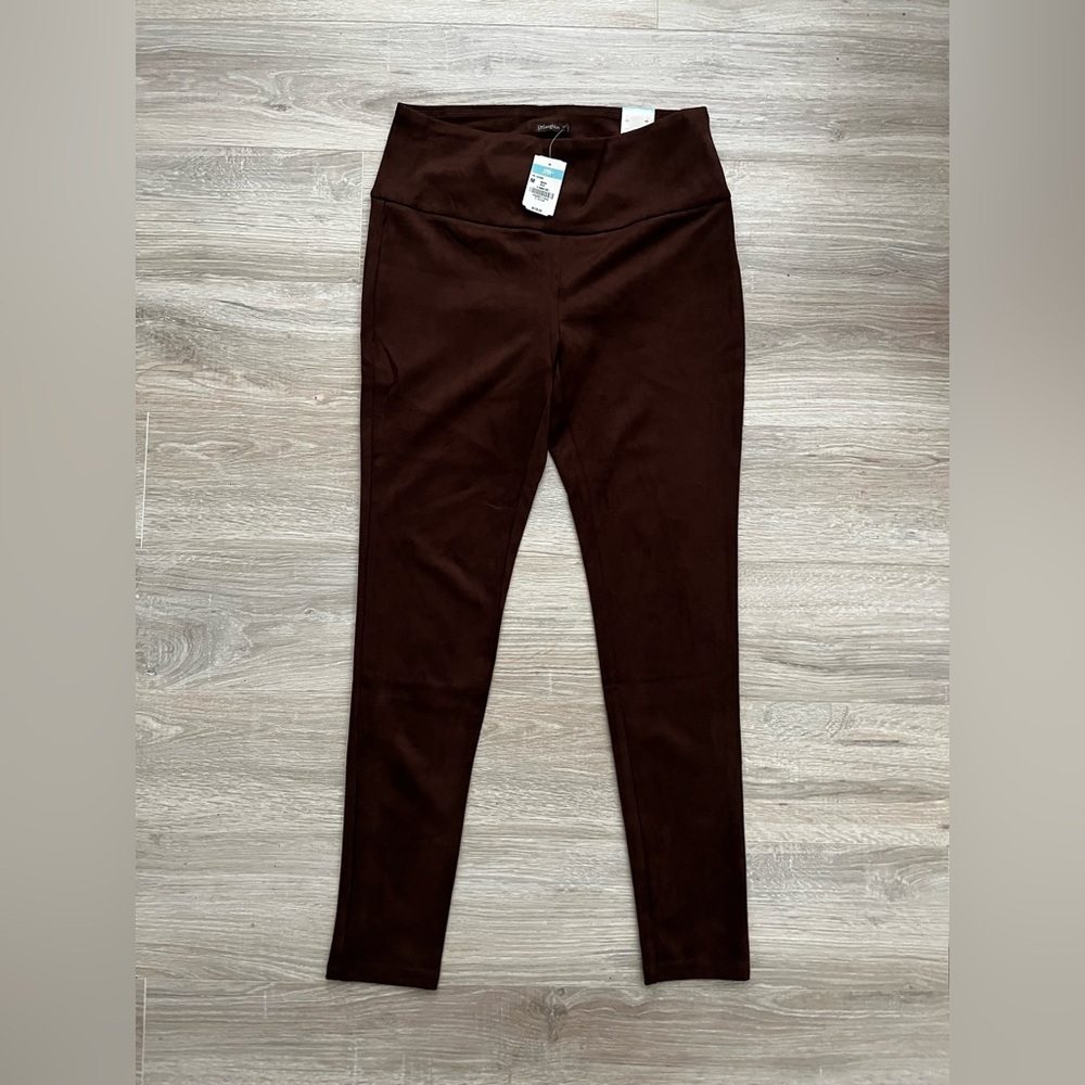 NWT J McLaughlin Women’s Lori Legging Mocha Faux Suede High Waist Pants - Medium - Picture 2 of 7